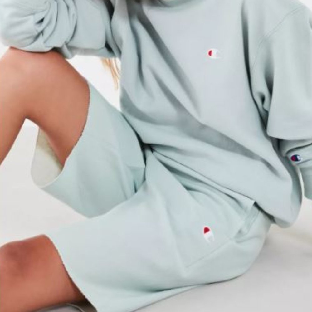 NWT! Champion‎ & Urban Outfitters Longline Terry Short (Small) Seafoam Blue… - Picture 4 of 6